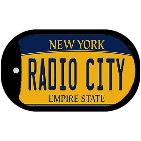 Radio City New York Novelty Metal Dog Tag Necklace DT-8955