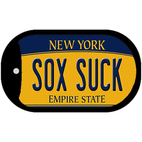 Sox Suck New York Novelty Metal Dog Tag Necklace DT-8967