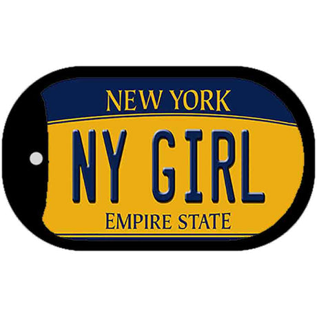 NY Girl New York Novelty Metal Dog Tag Necklace DT-8974