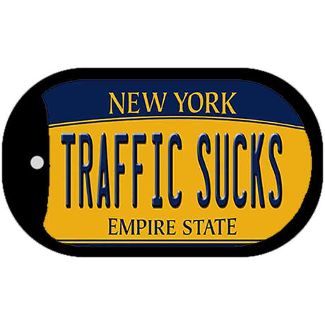 Traffic Sucks New York Novelty Metal Dog Tag Necklace DT-8976