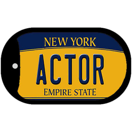 Actor New York Novelty Metal Dog Tag Necklace DT-8981