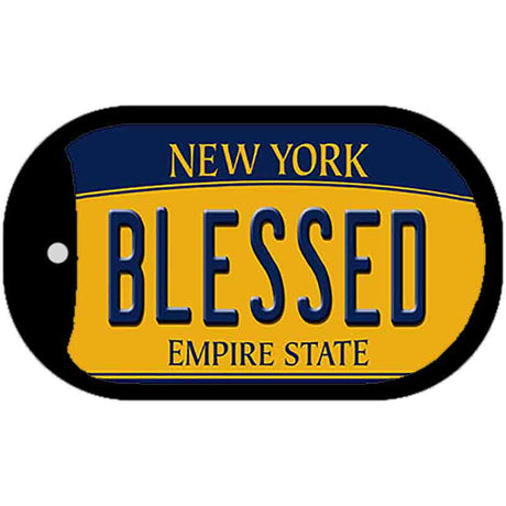 Blessed New York Novelty Metal Dog Tag Necklace DT-8994