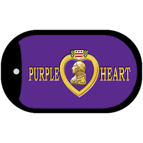 Purple Heart Novelty Metal Dog Tag Necklace DT-9004