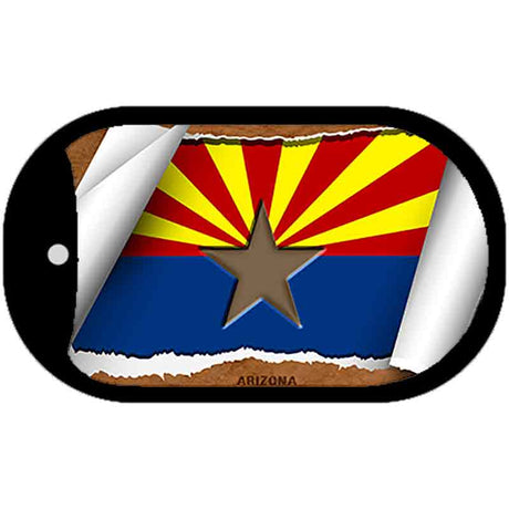 Arizona State Flag Scroll Metal Novelty Dog Tag Necklace DT-9005