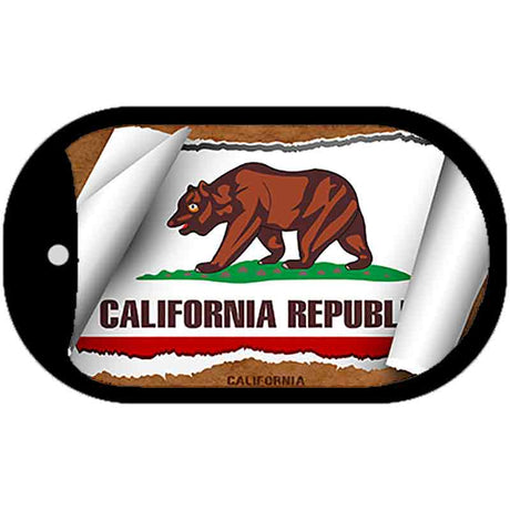 California State Flag Scroll Metal Novelty Dog Tag Necklace DT-9011