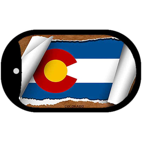 Colorado State Flag Scroll Metal Novelty Dog Tag Necklace DT-9012