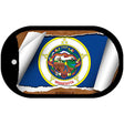 Minnesota State Flag Scroll Metal Novelty Dog Tag Necklace DT-9029