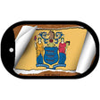 New Jersey State Flag Scroll Metal Novelty Dog Tag Necklace DT-9036