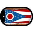 Ohio State Flag Scroll Metal Novelty Dog Tag Necklace DT-9041