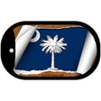 South Carolina State Flag Scroll Metal Novelty Dog Tag Necklace DT-9046