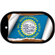 South Dakota State Flag Scroll Metal Novelty Dog Tag Necklace DT-9047