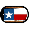 Texas State Flag Scroll Metal Novelty Dog Tag Necklace DT-9049