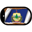 Vermont State Flag Scroll Metal Novelty Dog Tag Necklace DT-9051