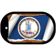 Virginia State Flag Scroll Metal Novelty Dog Tag Necklace DT-9052