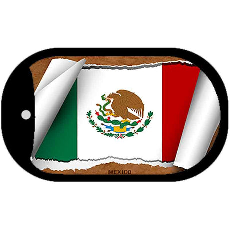 Mexico Flag Scroll Metal Novelty Dog Tag Necklace DT-9059