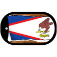 American Samoa Flag Scroll Metal Novelty Dog Tag Necklace DT-9060