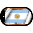 Argentina Flag Scroll Metal Novelty Dog Tag Necklace DT-9063