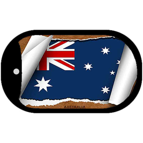 Australia Flag Scroll Metal Novelty Dog Tag Necklace DT-9064