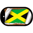 Jamaica Flag Scroll Metal Novelty Dog Tag Necklace DT-9073