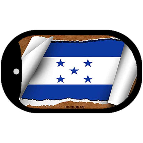 Honduras Flag Scroll Metal Novelty Dog Tag Necklace DT-9077