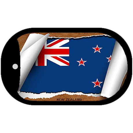 New Zealand Flag Scroll Metal Novelty Dog Tag Necklace DT-9079