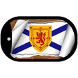 Nova Scotia Flag Scroll Metal Novelty Dog Tag Necklace DT-9083