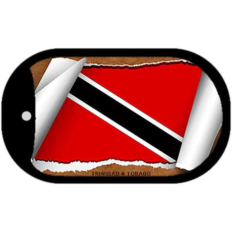 Trinidad & Tobago Flag Scroll Metal Novelty Dog Tag Necklace DT-9087