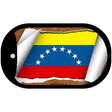 Venezuela Flag Scroll Metal Novelty Dog Tag Necklace DT-9088