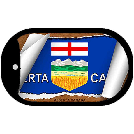 Alberta Canada Flag Scroll Metal Novelty Dog Tag Necklace DT-9090