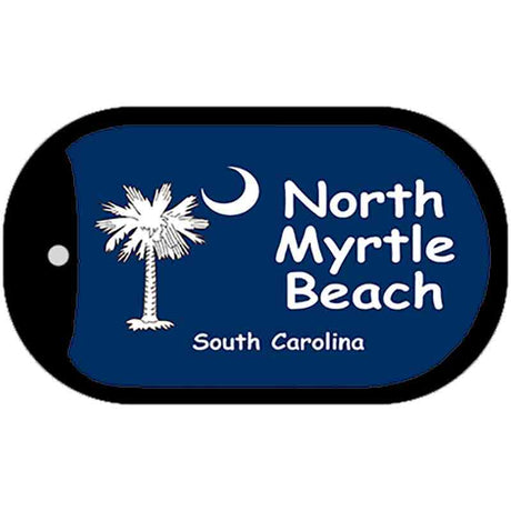 North Myrtle Beach Blue Flag Novelty Metal Dog Tag Necklace DT-9098