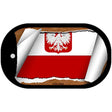 Poland Eagle Flag Scroll Metal Novelty Dog Tag Necklace DT-9109