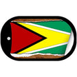 Guyana Flag Scroll Metal Novelty Dog Tag Necklace DT-9111