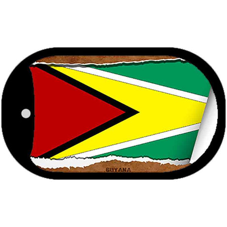 Guyana Flag Scroll Metal Novelty Dog Tag Necklace DT-9111