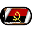 Angola Flag Scroll Metal Novelty Dog Tag Necklace DT-9120