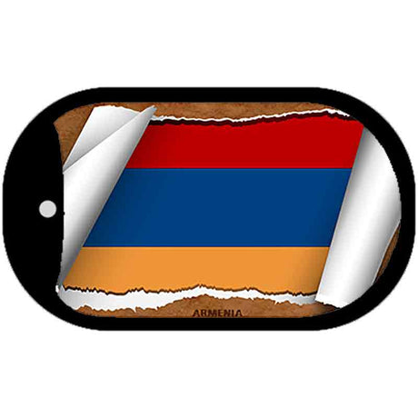 Armenia Flag Scroll Metal Novelty Dog Tag Necklace DT-9126