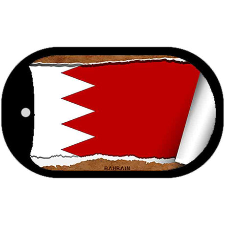 Bahrain Flag Scroll Metal Novelty Dog Tag Necklace DT-9132