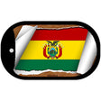 Bolivia Flag Scroll Metal Novelty Dog Tag Necklace DT-9139