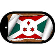 Burundi Flag Scroll Metal Novelty Dog Tag Necklace DT-9147