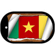 Cameroon Flag Scroll Metal Novelty Dog Tag Necklace DT-9149