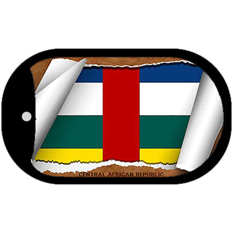 Central Africa Republic Flag Scroll Metal Novelty Dog Tag Necklace DT-9153