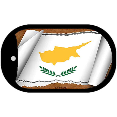 Cyprus Flag Scroll Metal Novelty Dog Tag Necklace DT-9166