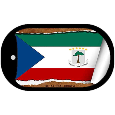 Equatorial Guinea Flag Scroll Metal Novelty Dog Tag Necklace DT-9171