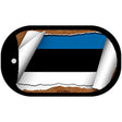 Estonia Flag Scroll Metal Novelty Dog Tag Necklace DT-9173