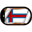 Faroe Islands Flag Scroll Metal Novelty Dog Tag Necklace DT-9178