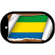 Gabon Flag Scroll Metal Novelty Dog Tag Necklace DT-9181