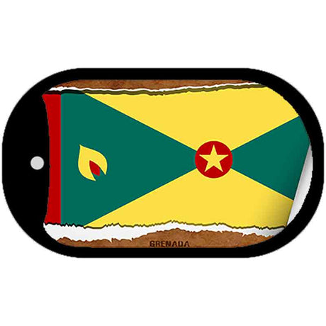 Grenada Flag Scroll Metal Novelty Dog Tag Necklace DT-9185