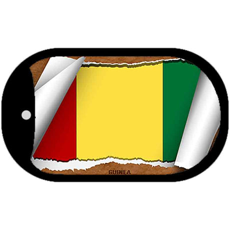 Guinea Flag Scroll Metal Novelty Dog Tag Necklace DT-9189