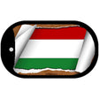 Hungary Flag Scroll Metal Novelty Dog Tag Necklace DT-9192