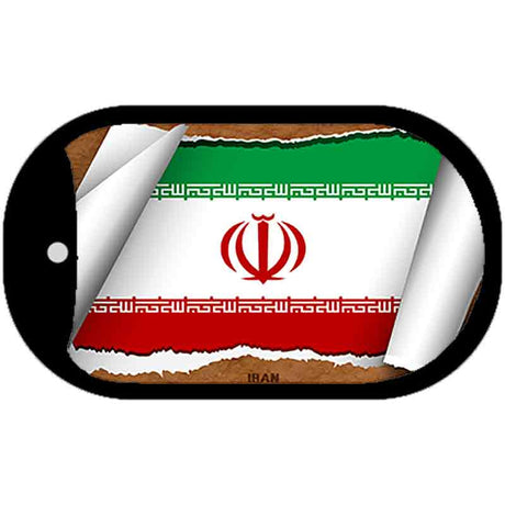 Iran Flag Scroll Metal Novelty Dog Tag Necklace DT-9197