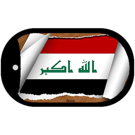 Iraq Flag Scroll Metal Novelty Dog Tag Necklace DT-9198